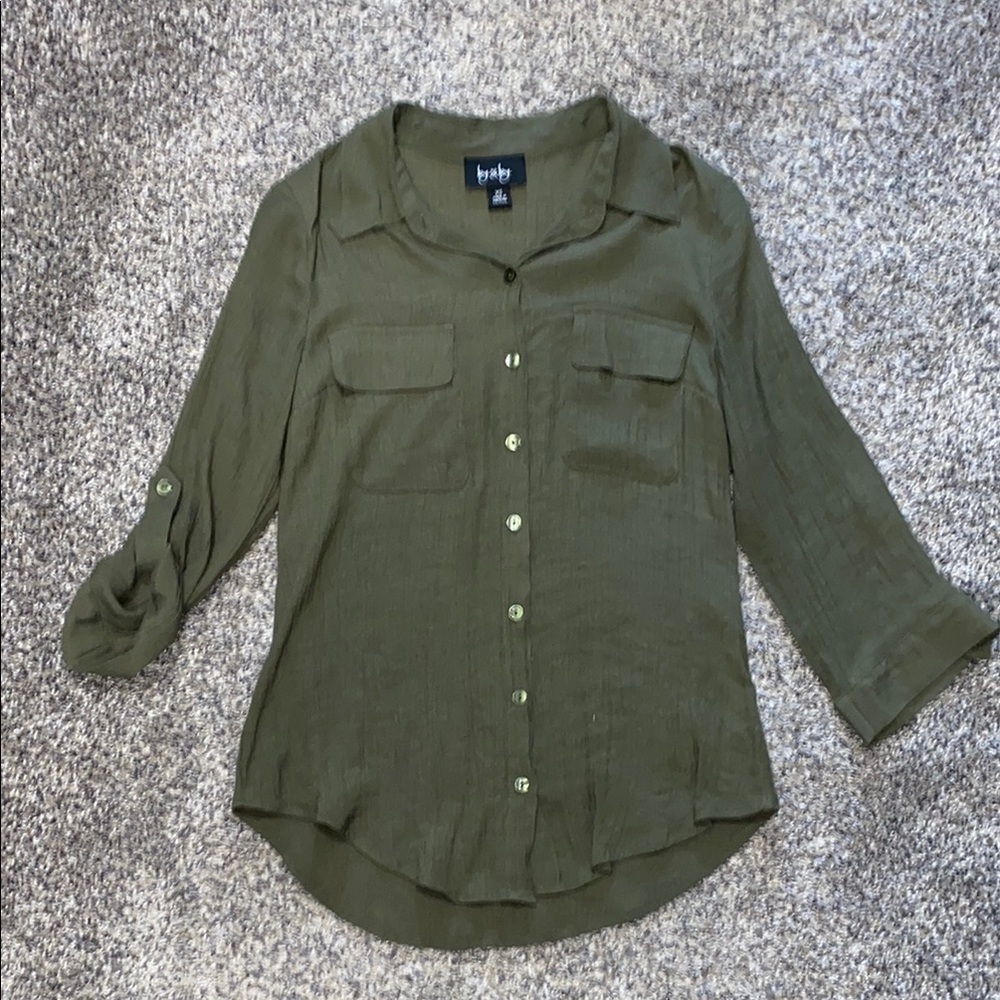 Sheer Button Down Shirt - Picture 2 of 6